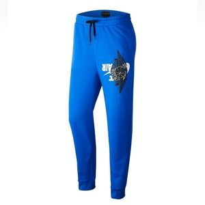 Jordan Men's Jumpman Wings Classic Fleece Jogger Sweat Pants Royal Blue XL
